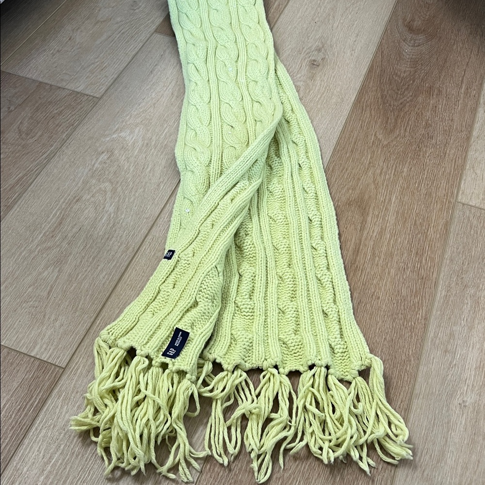 GAP | Mint Green Cable-Knit Scarf.